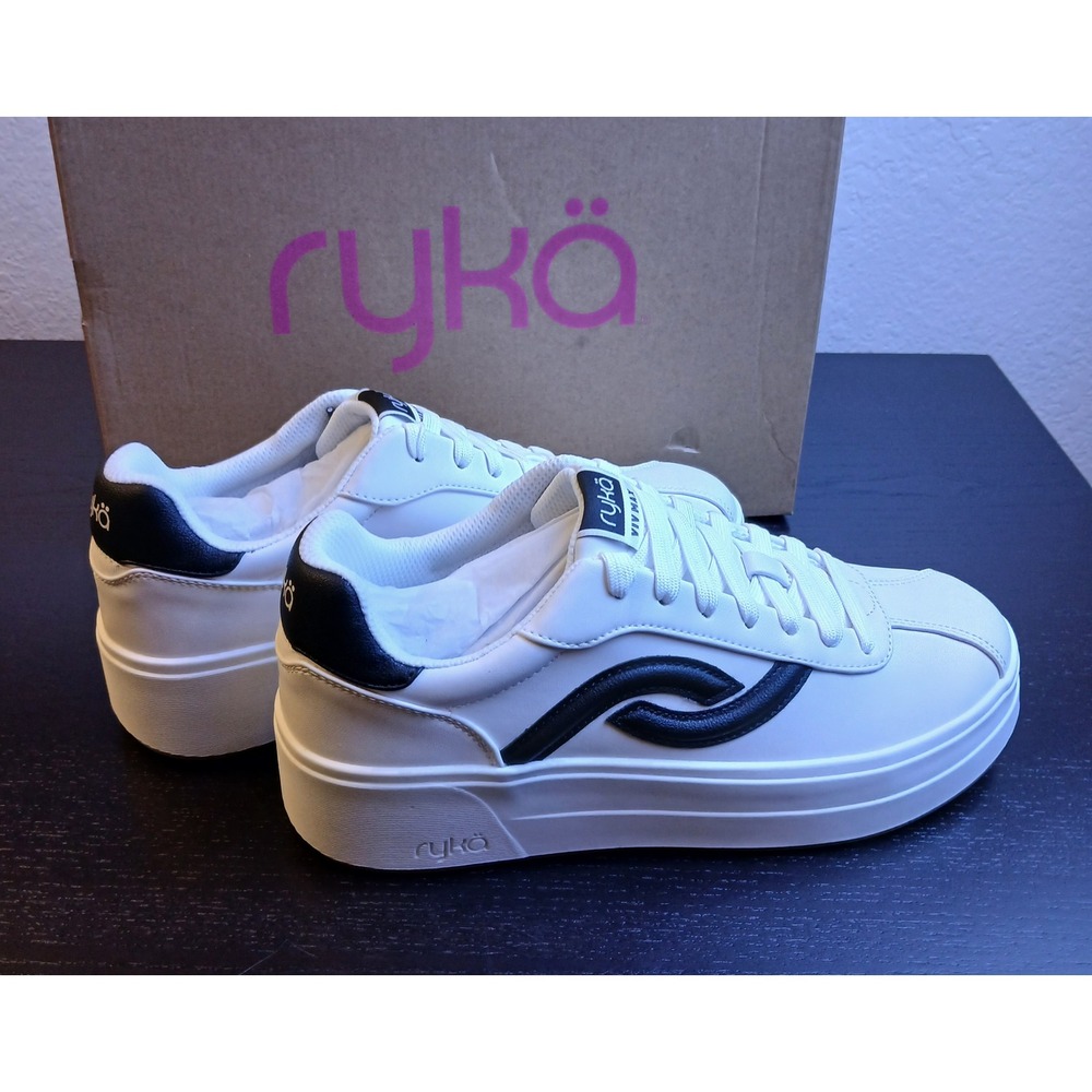 Ryka Viv Max Women Brilliant White Platform Sneakers J5724S1100 Wide 9.5W New